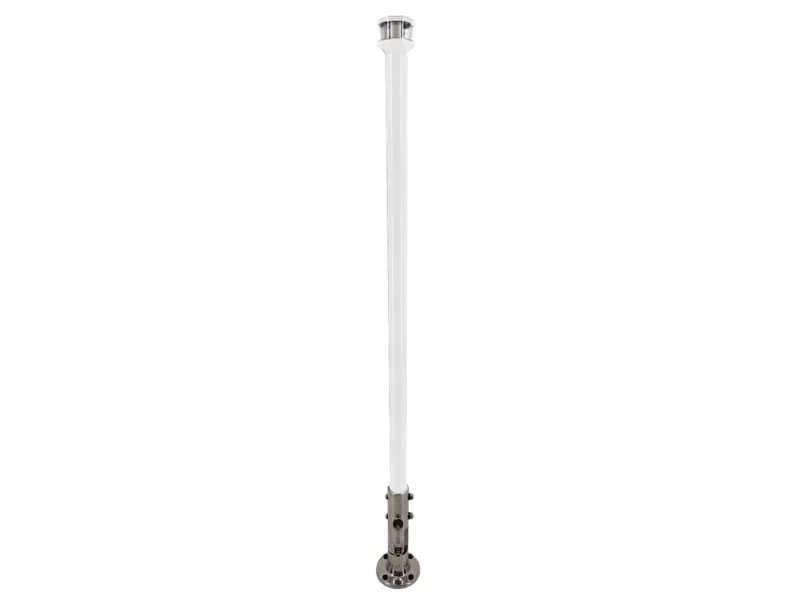Seaview 36" Manually Folding Light Post w/316 Stainless Steel Base & LTBLED12C5 Navigation Light - White