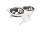 Deep Blue Marine Medium Starboard Dog Dish w/Bowls - 8" Tall