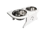 Deep Blue Marine Small Starboard Dog Dish w/Bowls - 5-1/2" Tall