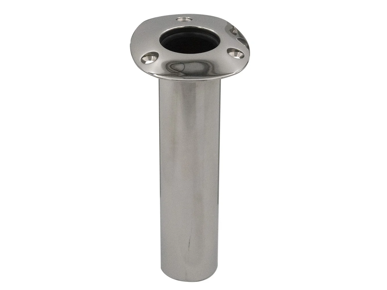 C.E. Smith Flush Mount Rod Holder - 0 Degree - Black Liner w/Drain - No Logo