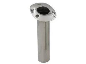 C.E. Smith Flush Mount Rod Holder - 15 Degree w/Drain - Black Liner - No Logo