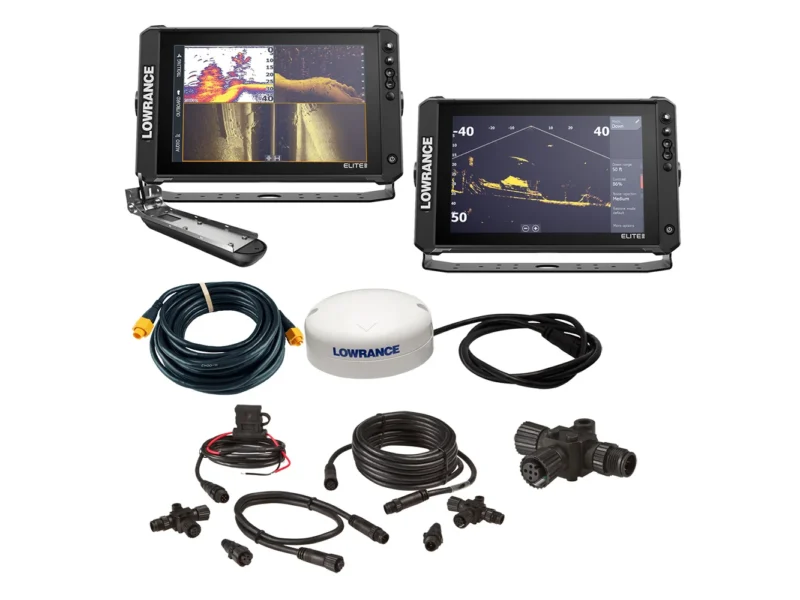 Lowrance Elite™ FS 12 BOAT in A BOX with Active Imaging 3-in-1 - 2 Displays, TD, GPS Antenna, Starter Kit, 25' Ethernet Cable