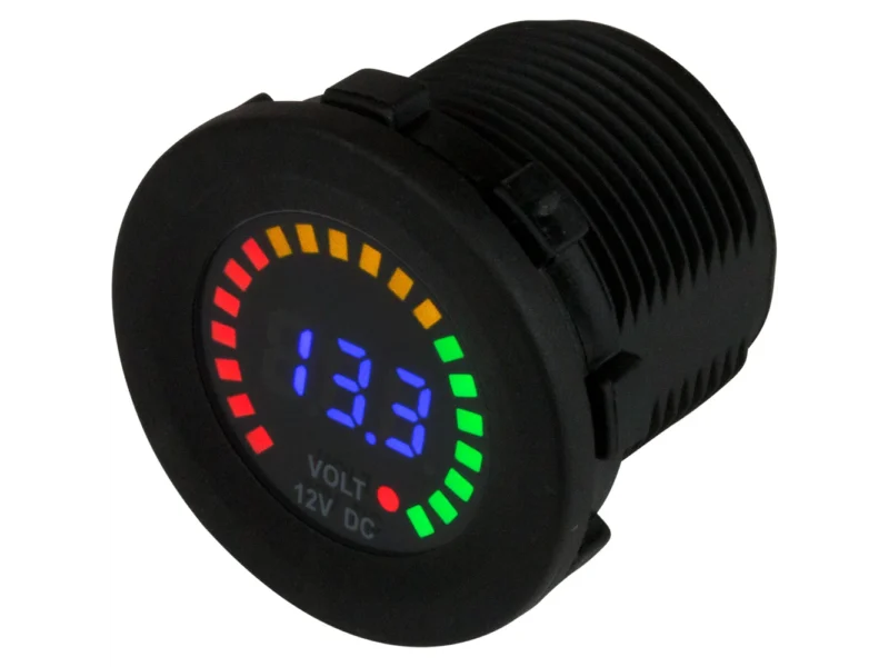 Sea-Dog Rainbow Display Digital Voltmeter - Injection Molded Nylon - 5V-15VDC