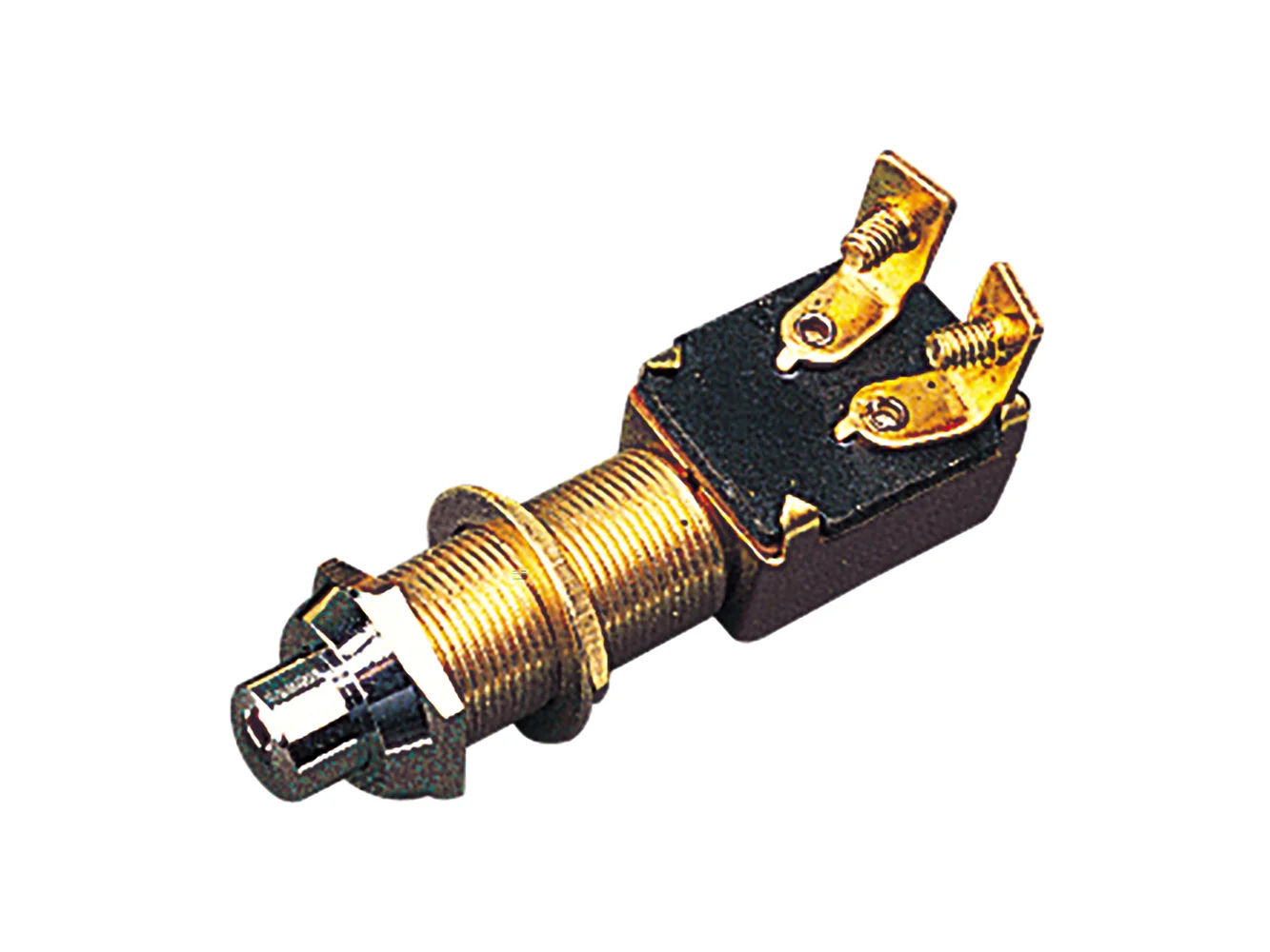Sea-Dog Momentary Push Button Switch - Stamped Brass