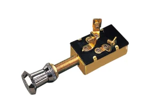 Sea-Dog 3 Position 1 Circuit Push-Pull Switch - Stamped Brass