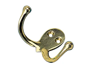 Sea-Dog Double Coat Hook - Cast Brass