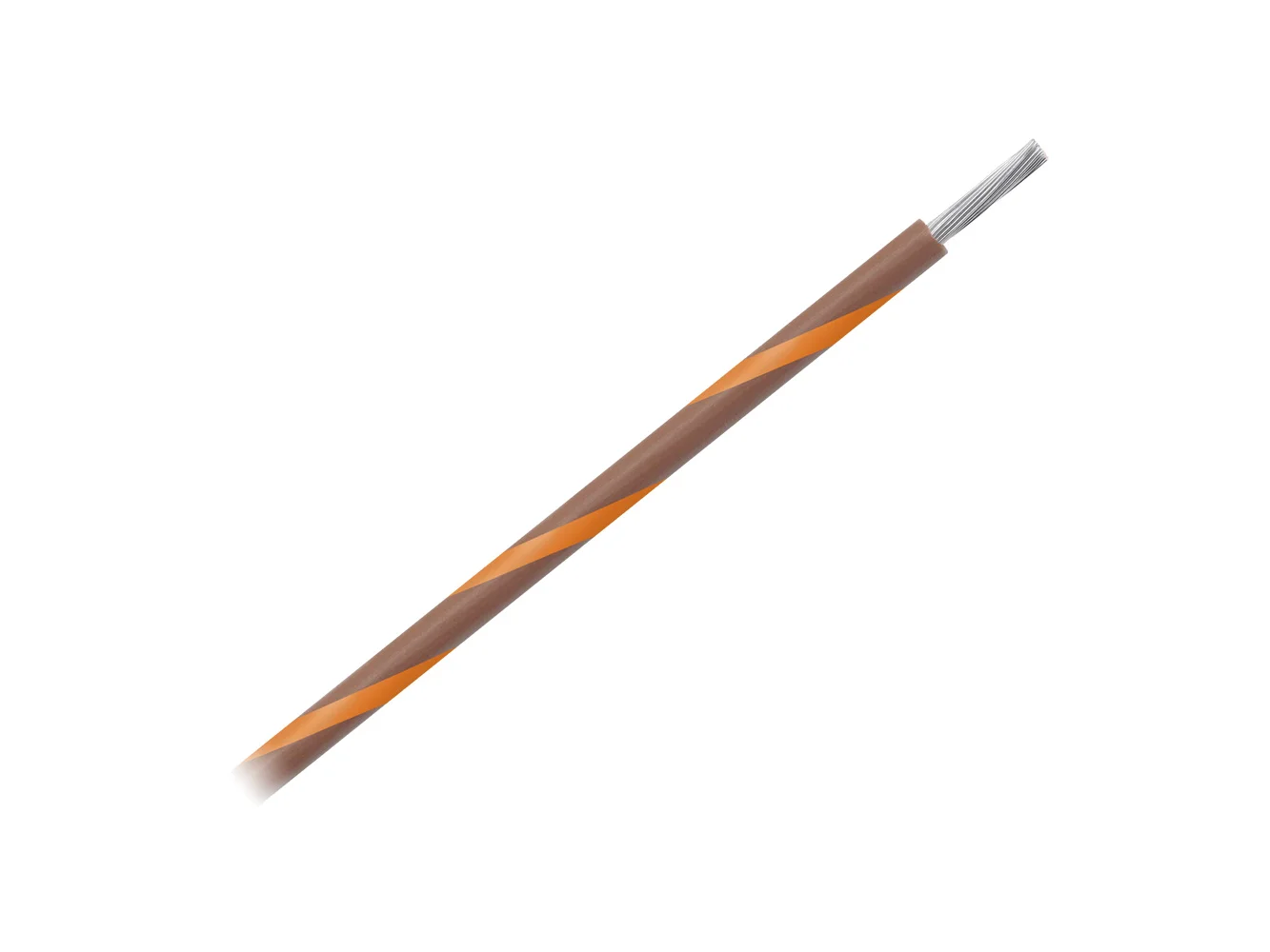 Pacer 14 AWG Gauge Striped Marine Wire 500' Spool - Brown w/Orange Stripe