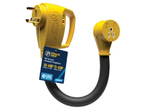 Camco Power Grip RV 12" 30Amp Circuit Analyzer Dogbone - Integrated Surge Protection