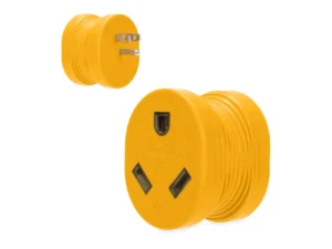 Camco Power Grip RV Adapter - 15Amp Male/30Amp Female