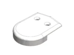 TACO 2" Rub Rail End Cap - White
