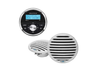 Aquatic AV GP1 Essentials w/GP1 Gauge Stereo & Economy 6.5" Speaker - White