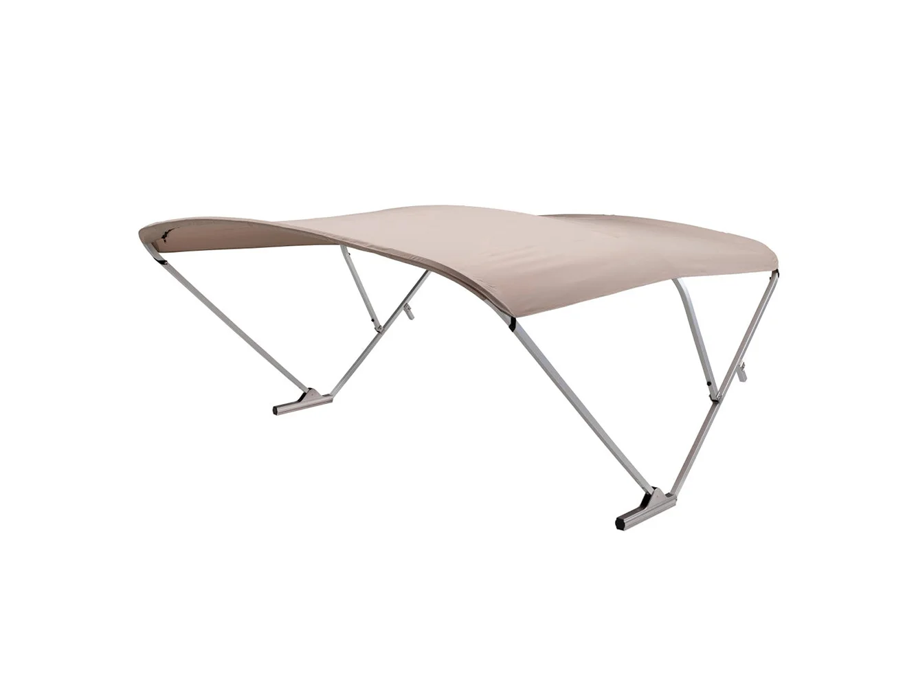 SureShade Power Bimini - Clear Anodized Frame - Beige Fabric