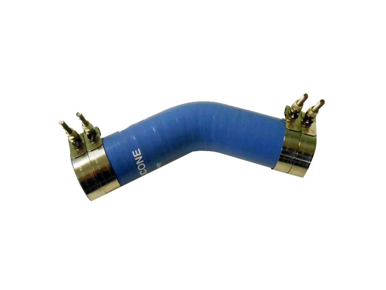 Trident Marine 2-1/2" ID 45° Blue Silicone Molded Wet Exhaust Elbow w/4 T-Bolt Clamps