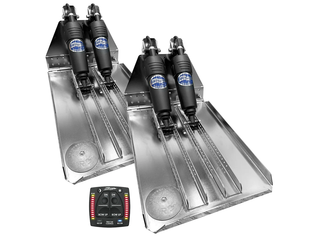 Bennett Marine BOLT 14x23 Dual Electric Trim Tab System w/One Box Indication Unit