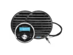 Aquatic AV GP1 Gauge Stereo & Economy 6.5" Speakers - Black (Pair)