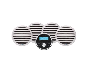 Aquatic AV Economy Gauge Stereo/Speakers Kit - White