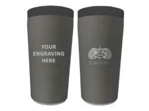 Toadfish Custom Engraved Non-Tipping Can Cooler 2.0 - Graphite (MINIMUM ORDER QUANTITY OF 25)