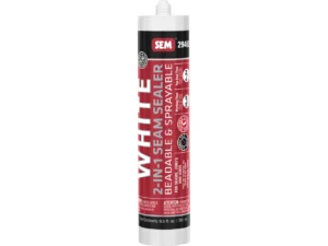 SEM 2-IN-1 Seam Sealer - 9.5oz Tube - White
