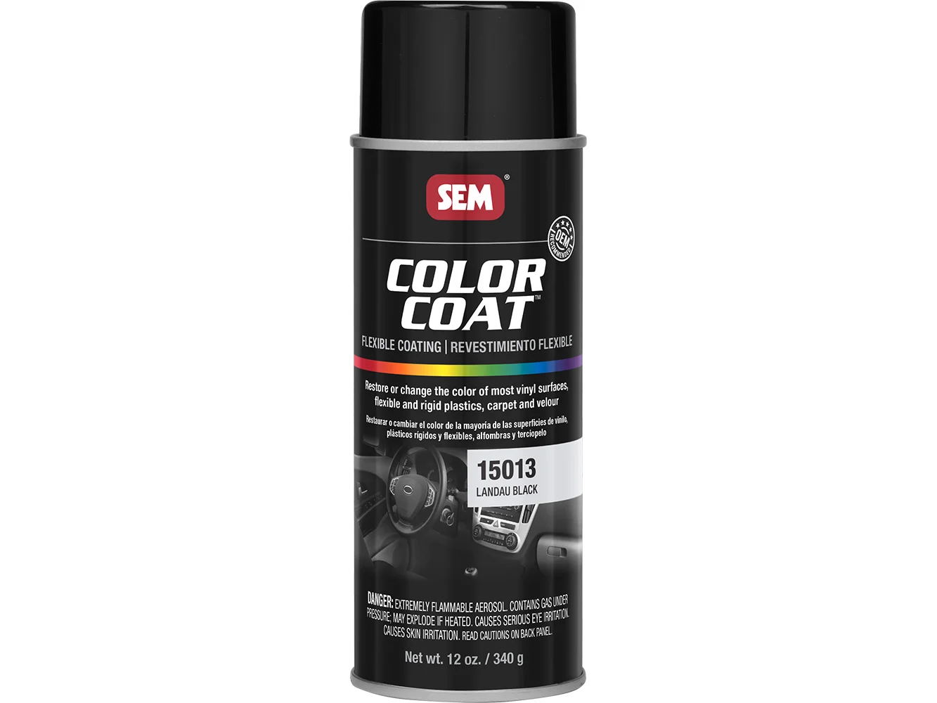 SEM Color Coat™ - 16oz Aerosol Can - Landau Black