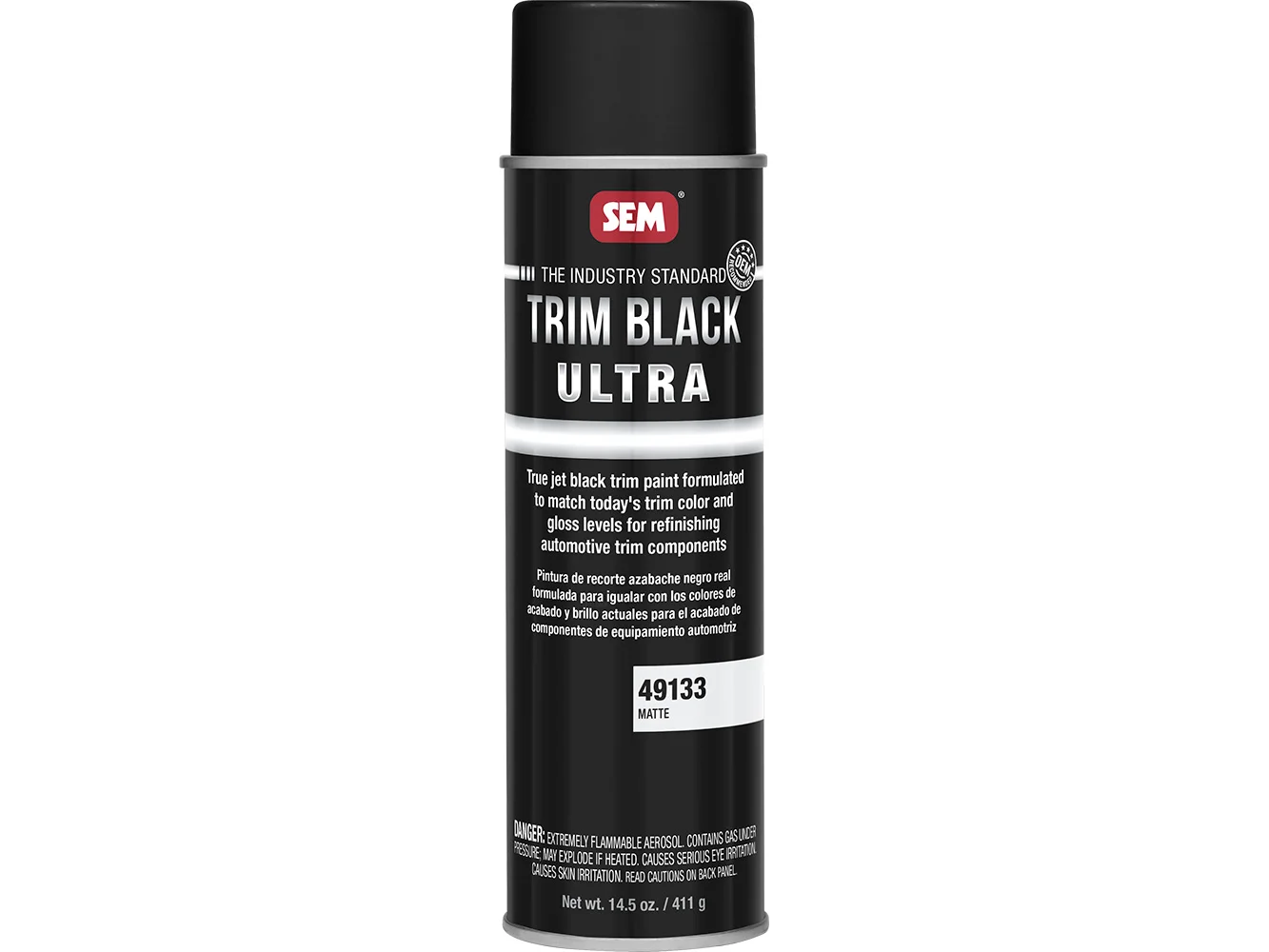 SEM Trim Black Ultra - 20oz Aerosol Can - Matte Finish