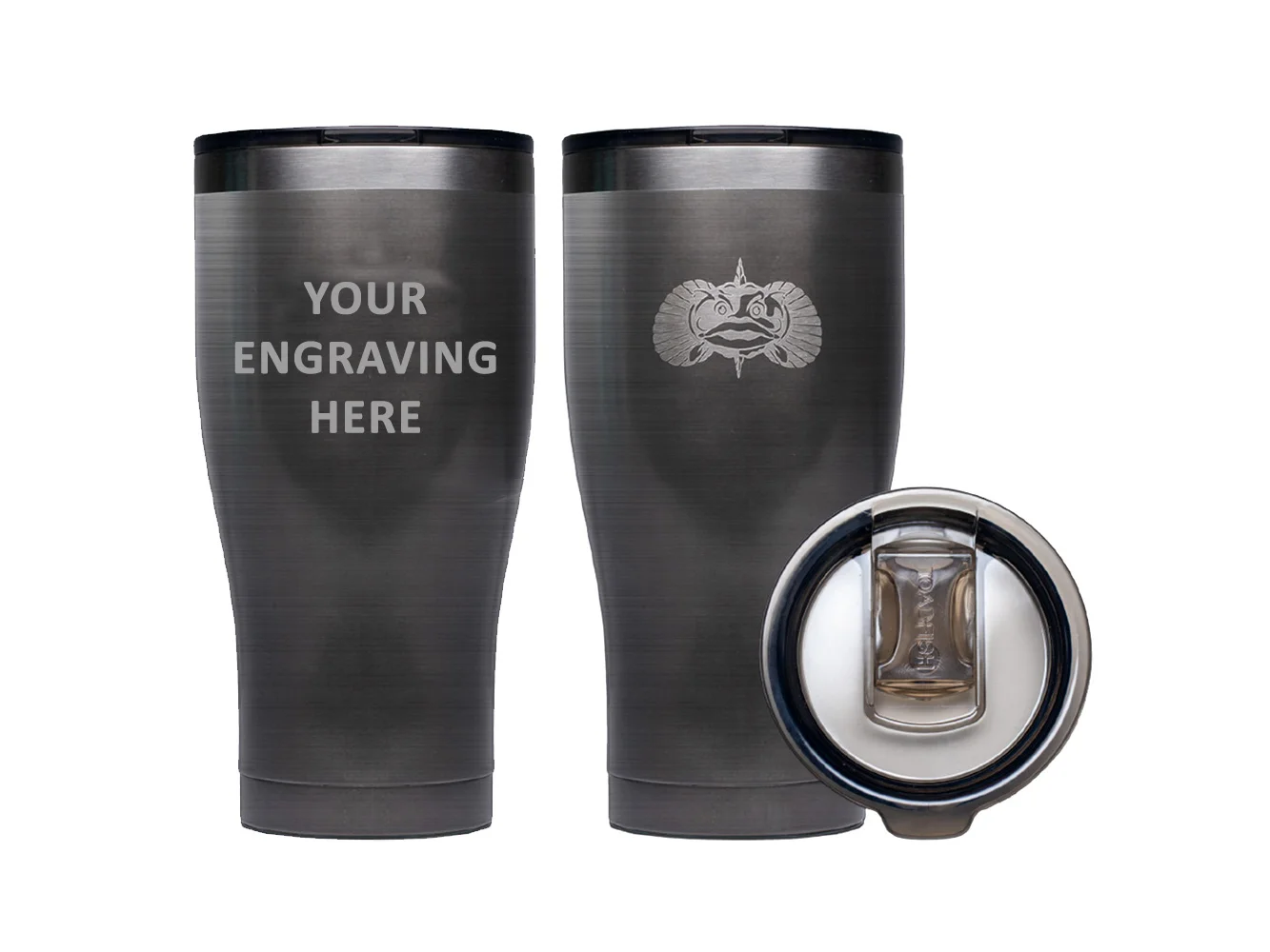 Toadfish Custom Engraved Non-Tipping 20oz Tumbler - Graphite (MINIMUM ORDER QUANTITY OF 25)