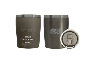 Toadfish Custom Engraved Non-Tipping 10oz Rocks Tumbler - Graphite (MINIMUM ORDER QUANTITY OF 25)