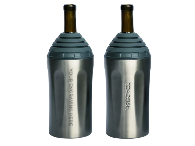 Toadfish Custom Engraved Stainless Steel Wine Chiller - Graphite (MINIMUM ORDER QUANTITY OF 25)