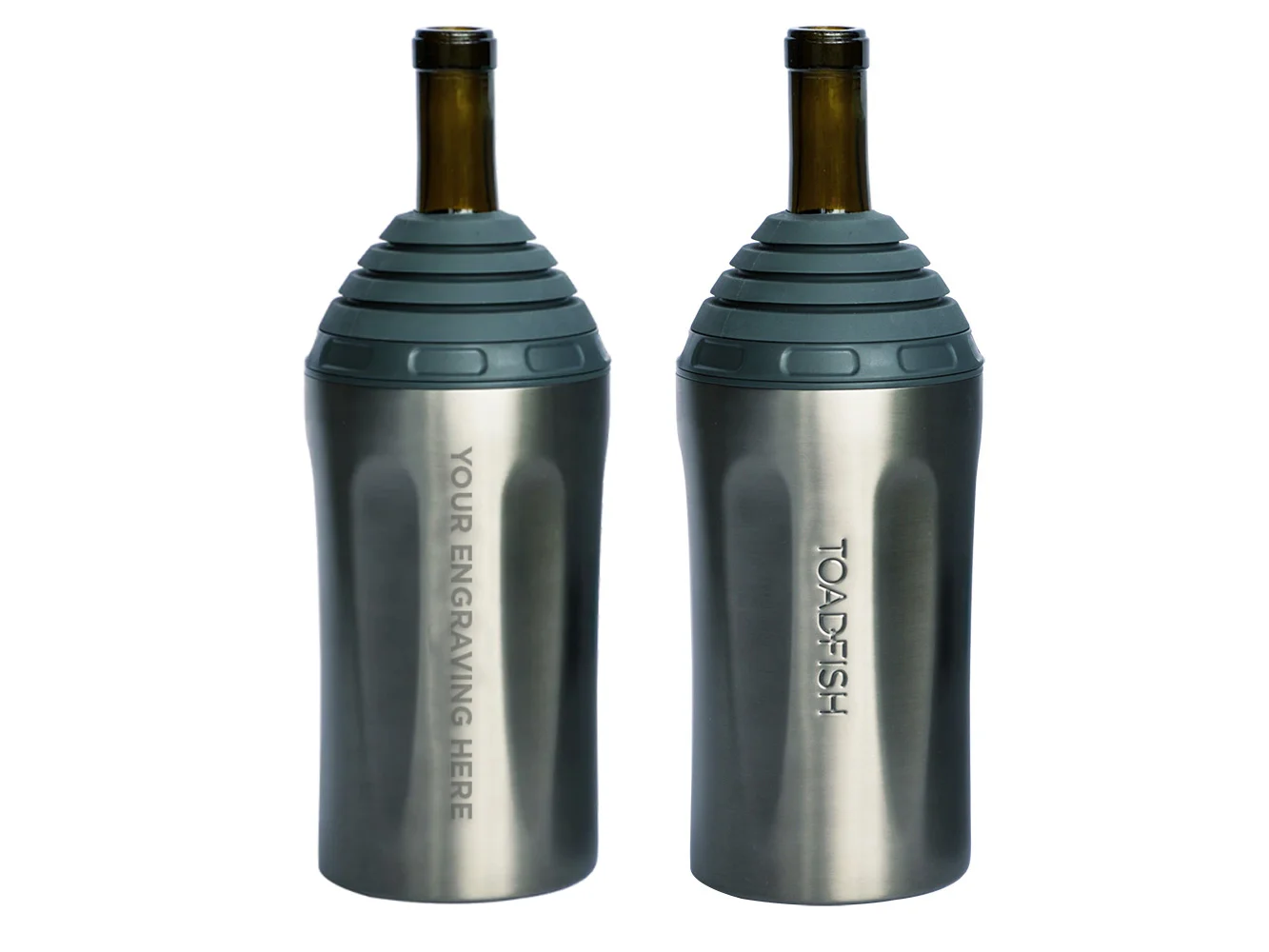 Toadfish Custom Engraved Stainless Steel Wine Chiller - Graphite (MINIMUM ORDER QUANTITY OF 25)