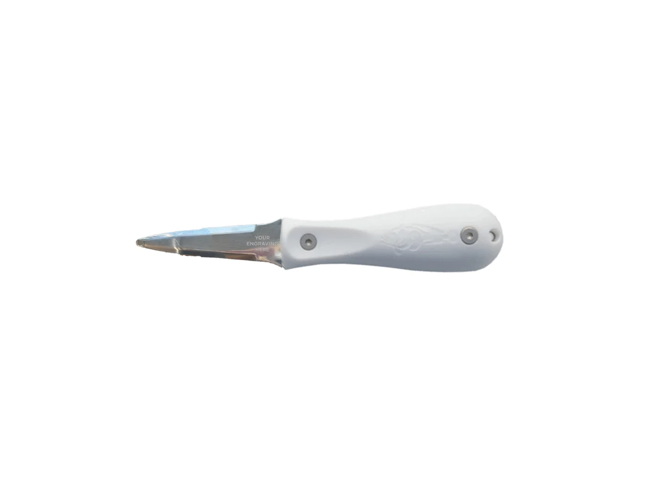 Toadfish Custom Engraved Professional Edition Oyster Knife - White (MINIMUM ORDER QUANTITY OF 25)