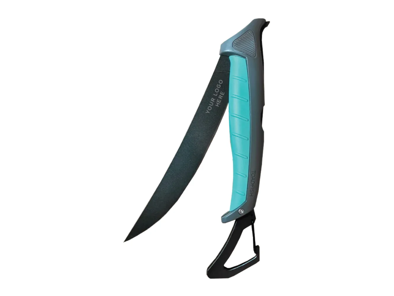 Toadfish Custom Engraved Stowaway Folding Fillet Knife w/Built-In Carabiner - 8.5" (MINIMUM ORDER QUANTITY OF 25)