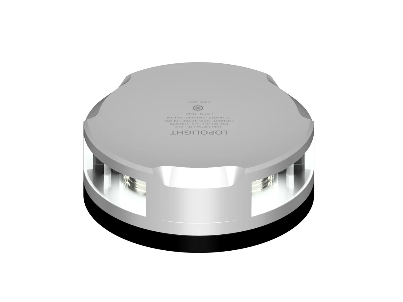 Lopolight 360-Degree Anchor Light - 2nm - Silver Housing w/FB Base - 2.5M Cable