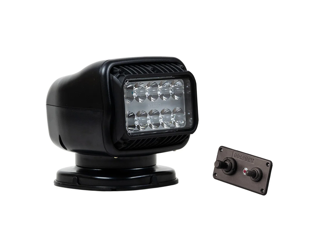 Golight GT Series LED Hybrid Light Permanent Mount w/Handheld Wireless Remote - 12V - Black