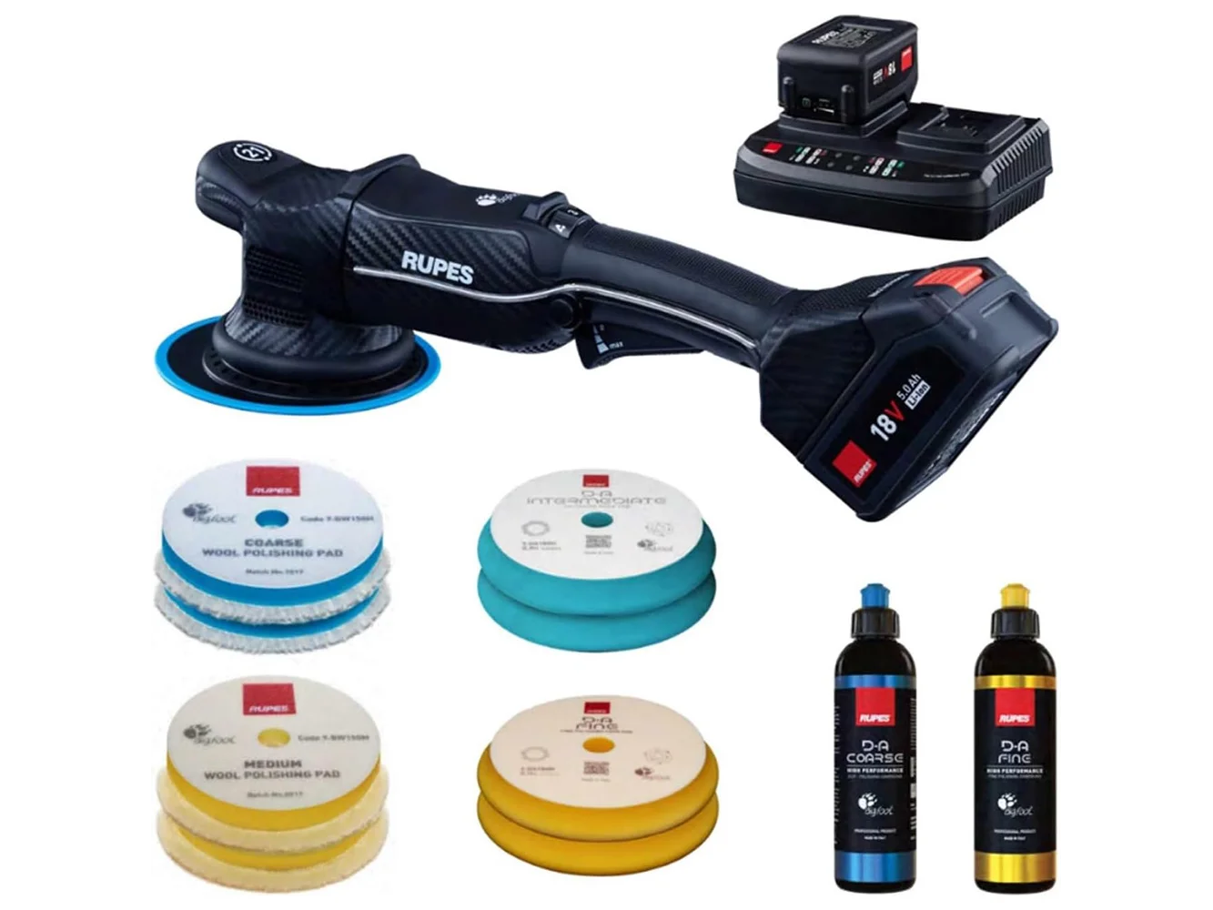 RUPES Random Orbital Polisher Bigfoot HLR21 iBrid Basic Kit