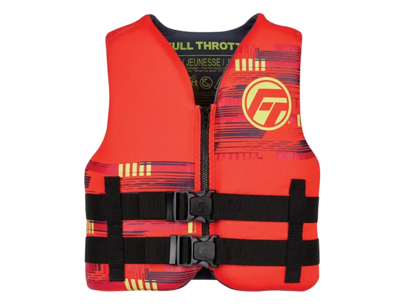 Full Throttle Youth Rapid-Dry Life Jacket - Red