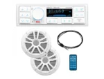 Boss Audio MCK500WB.6 Kit w/MR500UAB, 2 MR6W Speakers, MRANT10 Antenna, & White Remote *Refurbished