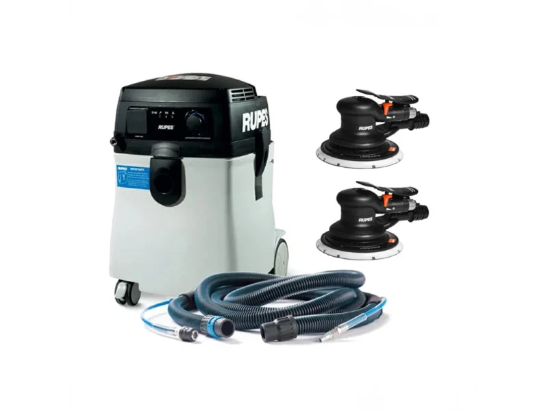 RUPES S245 Portable Vacuum Long Hose Kit w/(1) RH356A & (1) RH359A Skorpio Sander