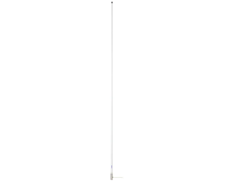 Scout 8' White VHF Antenna 6dB Heavy Stainless Steel Ferrule w/6M RG-8x Includes PL-259 Heavy Duty Offshore Antenna KS-43