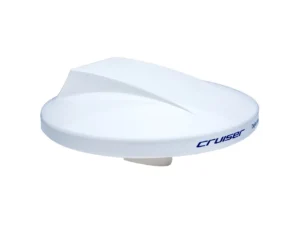 Scout Cruiser 10" White TV Antenna Omnidirectional w/20M, 75 ohms, Cable