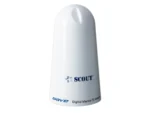 Scout Wave 4" White TV Antenna Omnidirectional 25dB Gain w/10M, 75 ohms, Cable