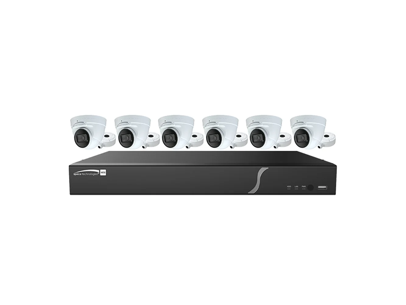Speco 8 Channel, 2TB Recorder w/6 4MP Turret Cameras