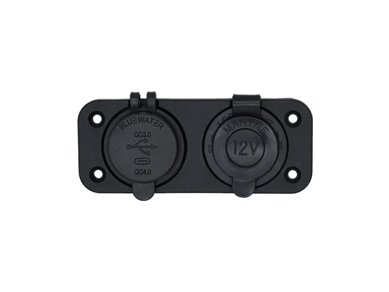 Bluewater Round Dual USB/USB-C Charger