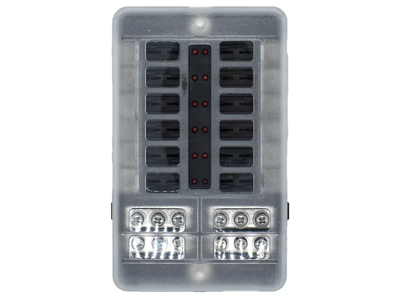 Bluewater 12 Position Fuse Block w/LEDs