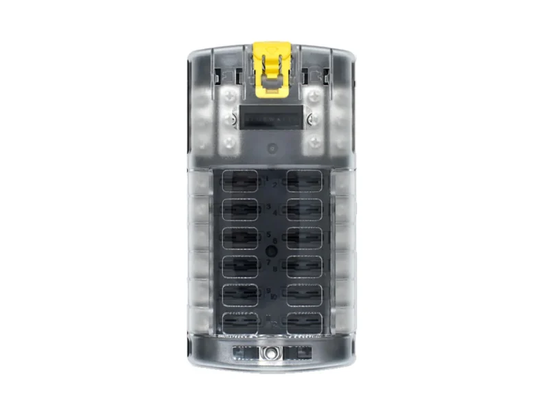 Bluewater 12 Position Fuse Block ATC w/Yellow Slide