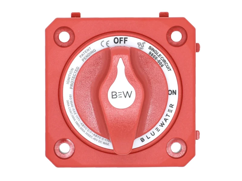 Bluewater On/Off Switch Battery Switch - Panel Mount - Red