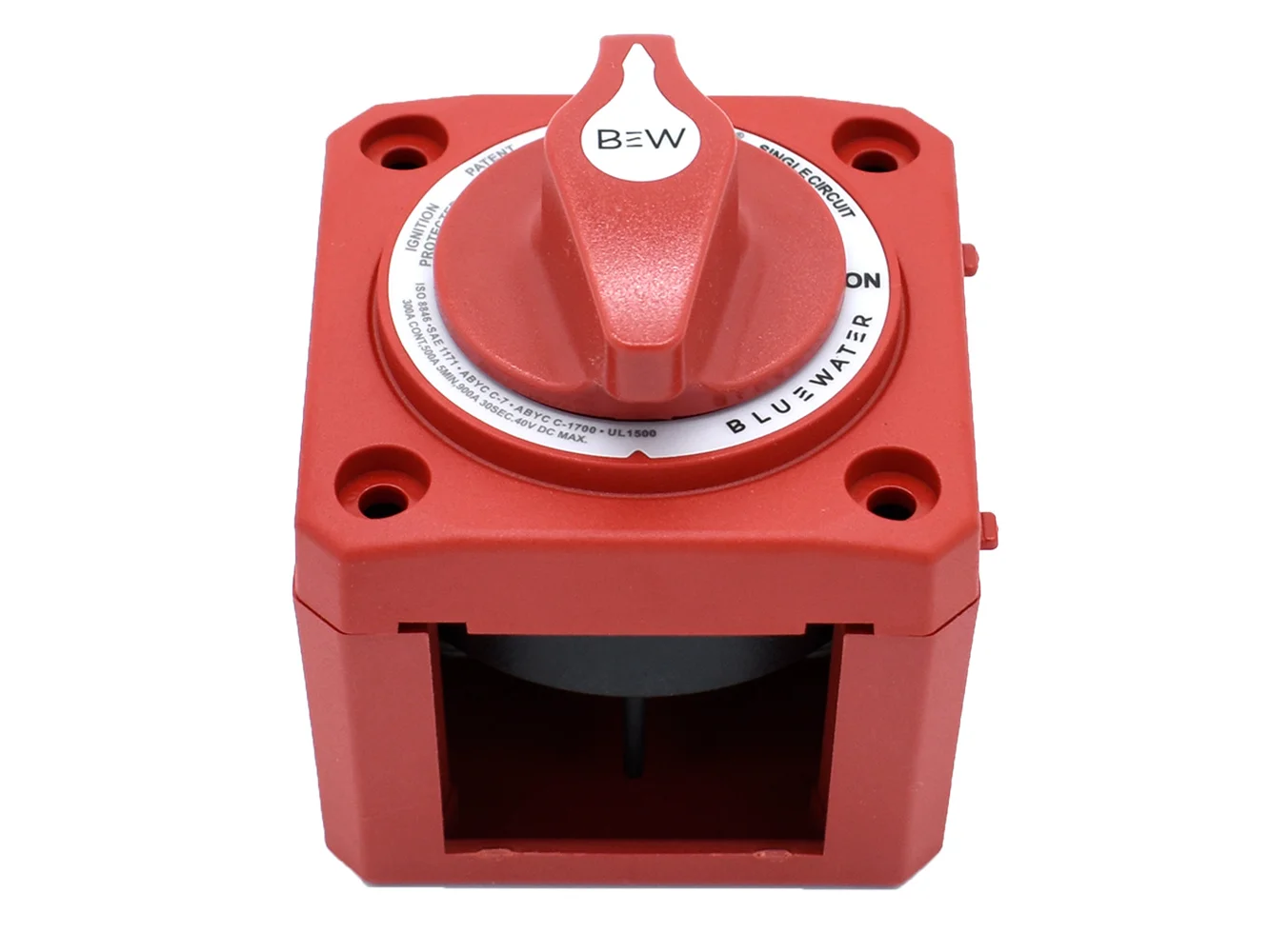 Bluewater On/Off Switch Battery Switch - Surface Mount - Red
