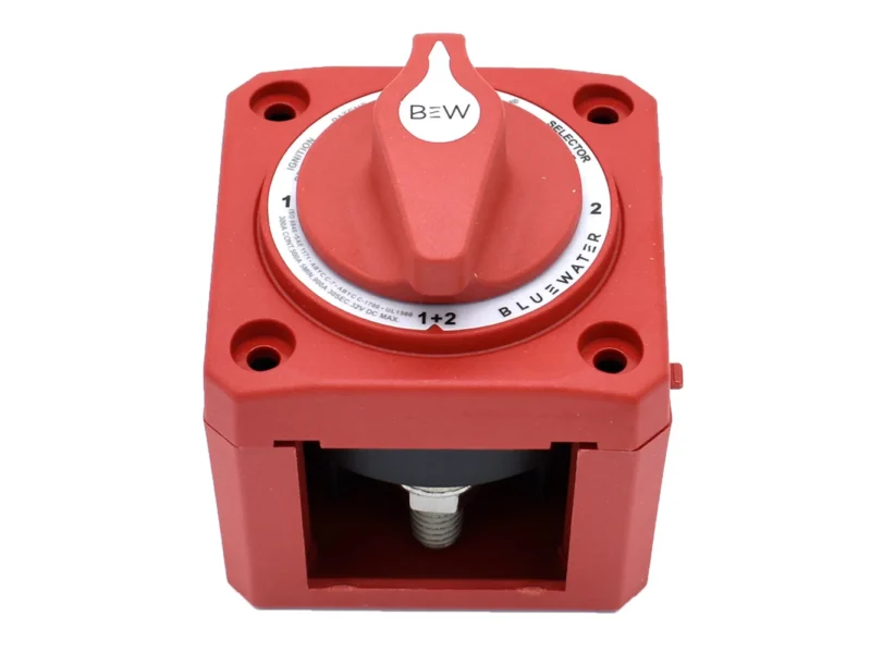 Bluewater Off/1/2/Both Battery Switch - Surface Mount - Red