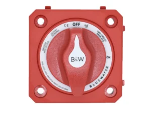 Bluewater On/Off 4 Post Dual Circuit Battery Switch w/o Base - Panel Mount - Red