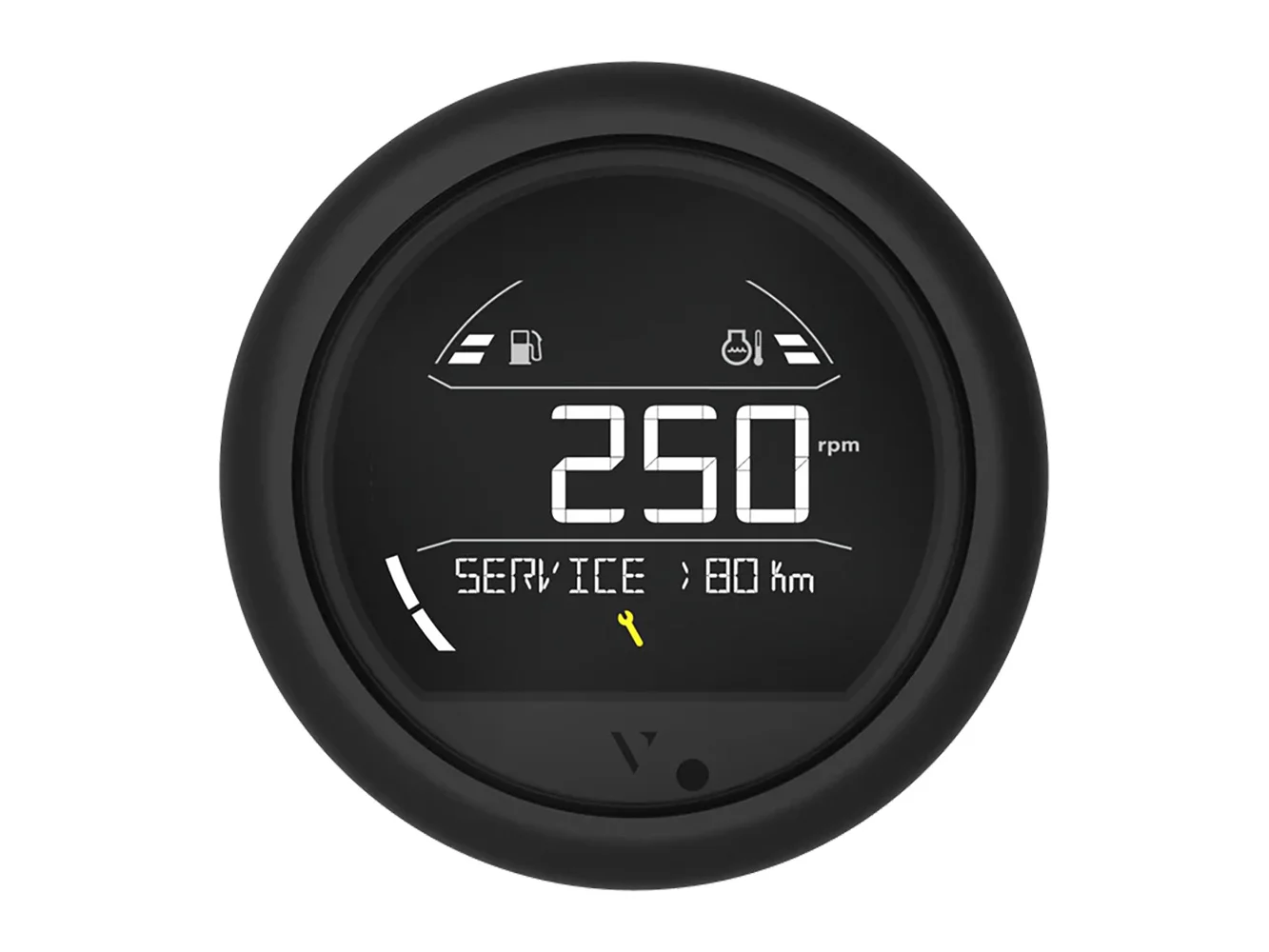 Veratron VL Digital 85 w/Round Black Bezel