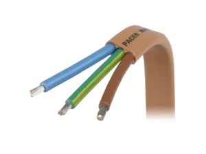 Pacer 6/3 AWG Triplex "Euro" Cable - Tan Jacket - Brown, Green/Yellow, & Light Blue Conductors - 100'