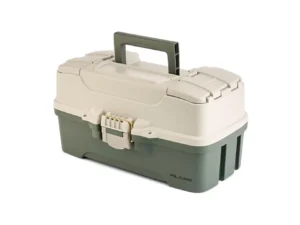 Plano Three-Tray Tackle Box - Green/Tan